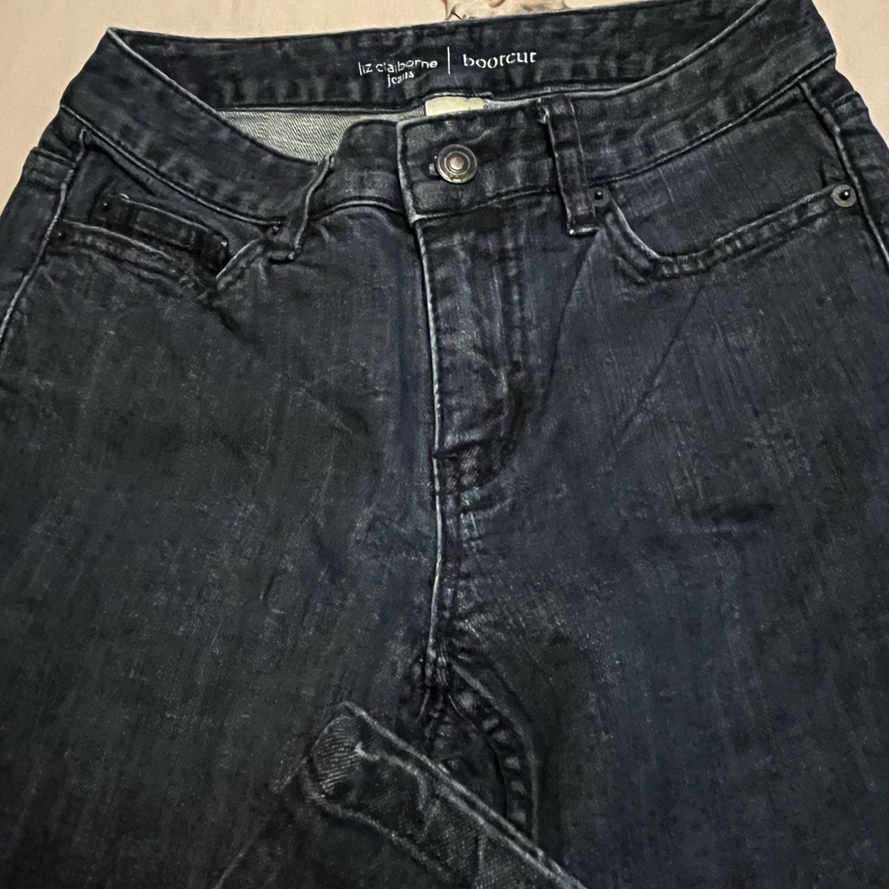 Liz Claiborne/Women's Dark Blue Bootcut Jeans size 2P - Picture 5 of 7